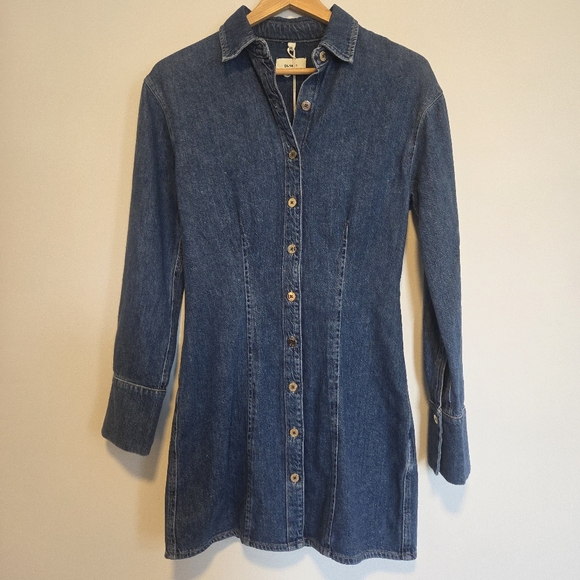 NWT | Lisette Denim Shirt Dress | Structured Tailored Silhouette - Picture 2 of 14